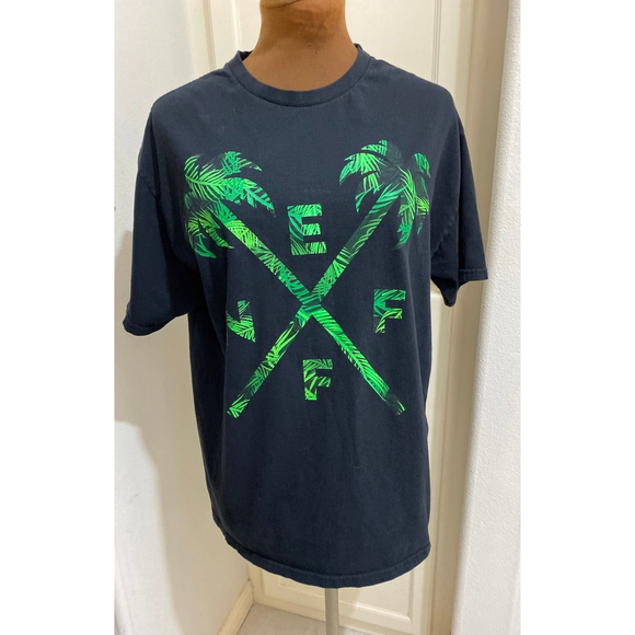 Neff Men's Crossed Palm Cotton Short Sleeve T-shirt Large Black - Picture 1 of 5